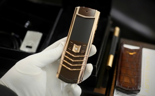 Signature S Rose Gold Chocolate Mix Diamond